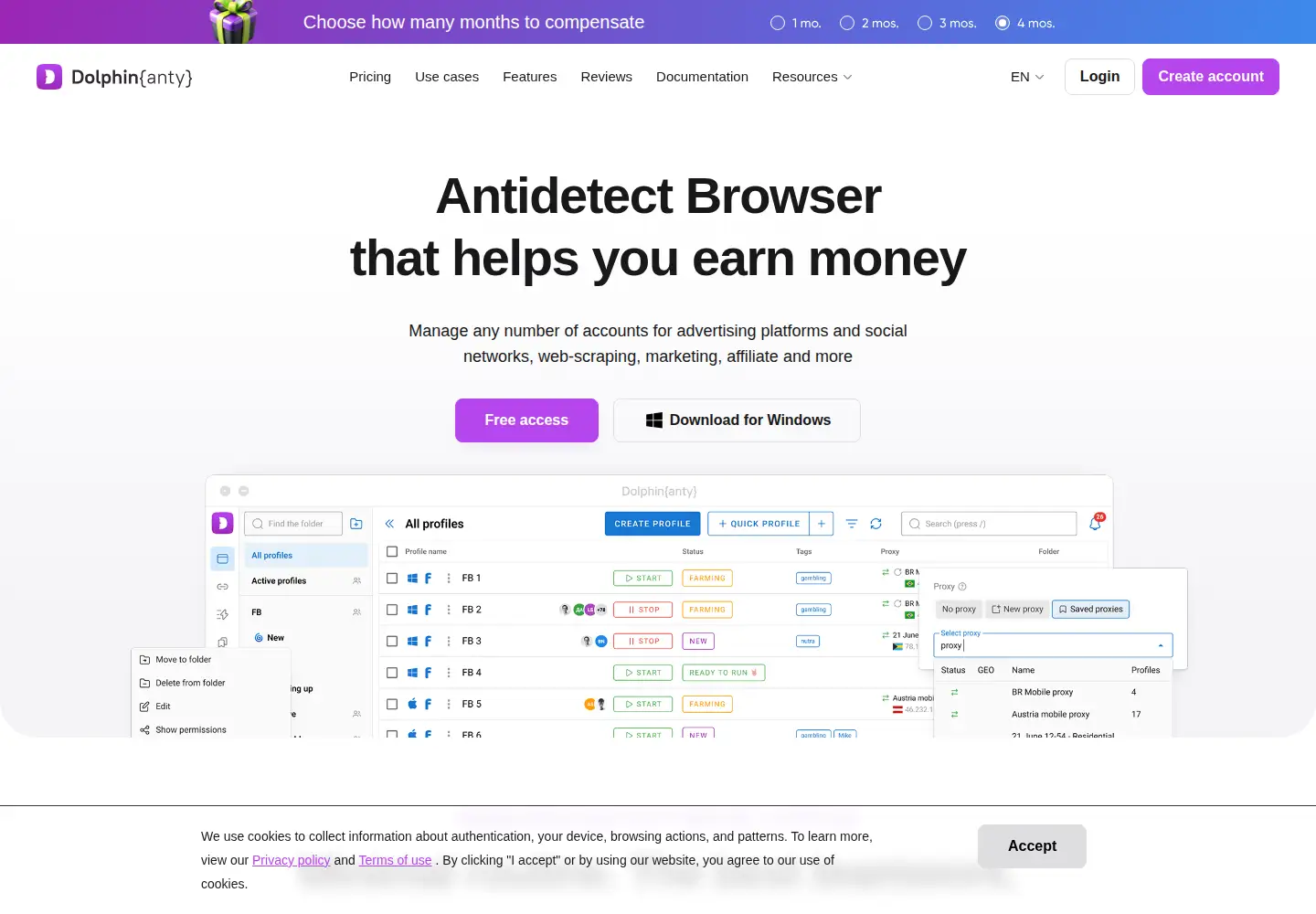 Screenshot of dolphin-anty.com