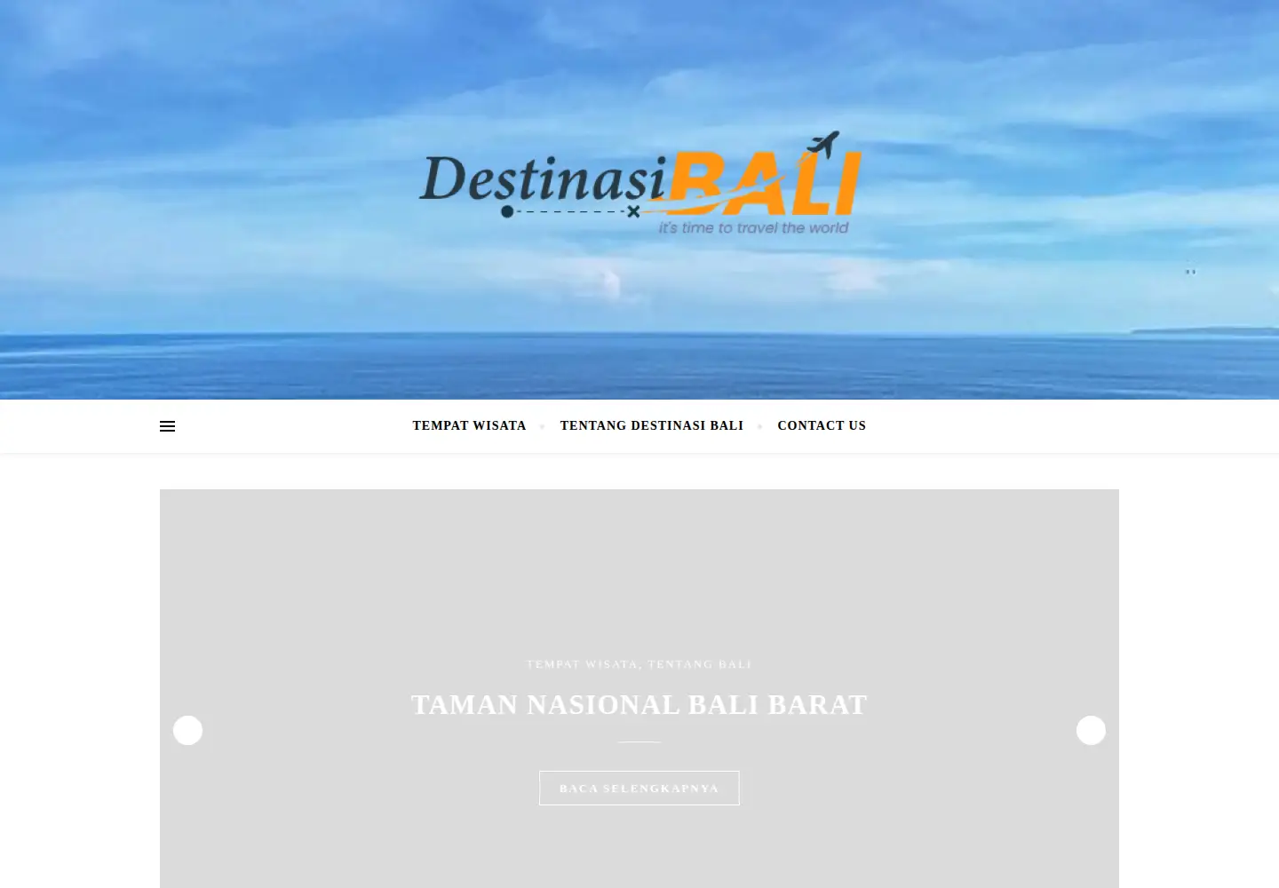 Captured homepage of destinasibali.id in the current scan