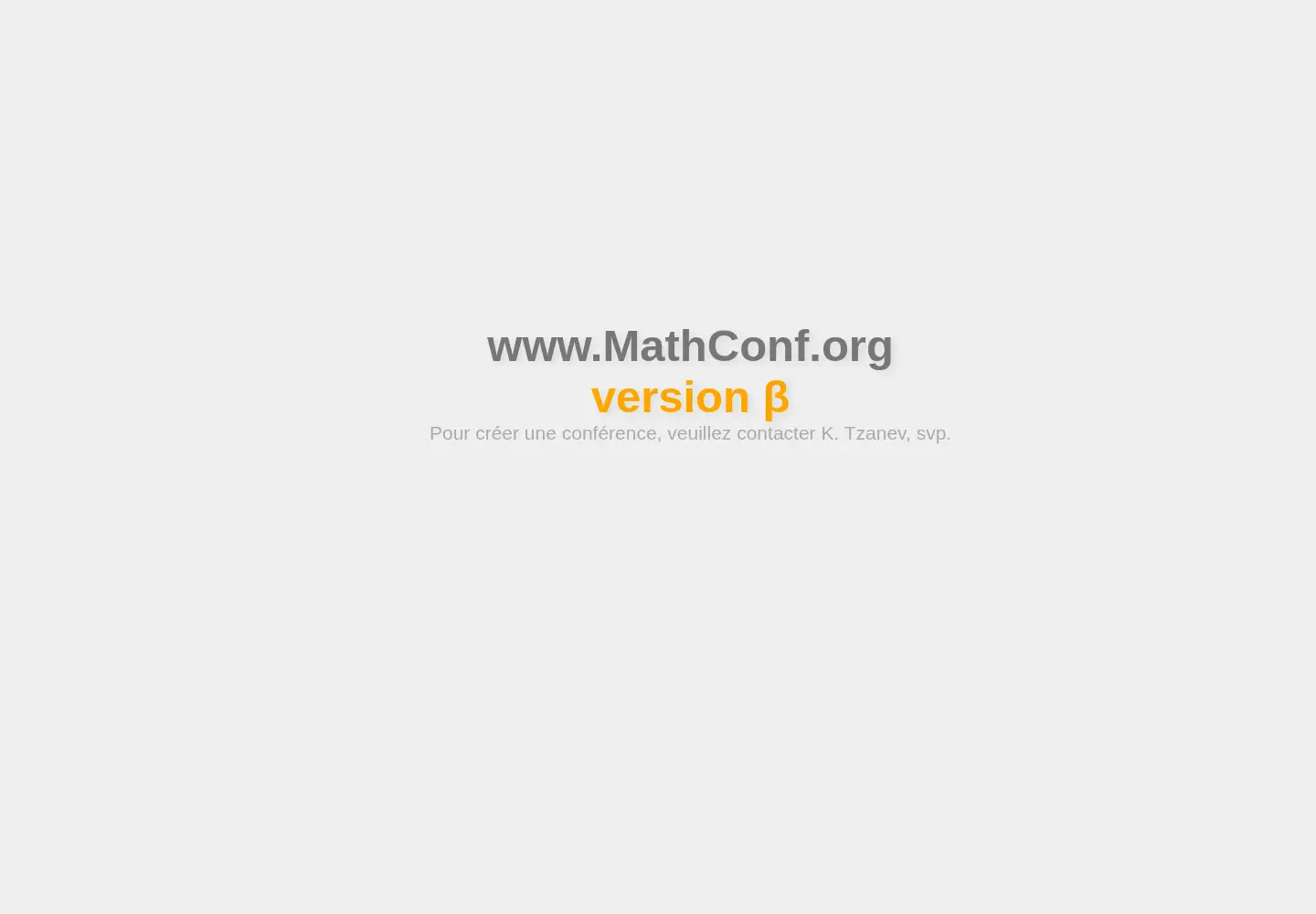 Captured homepage of mathconf.org in the current scan