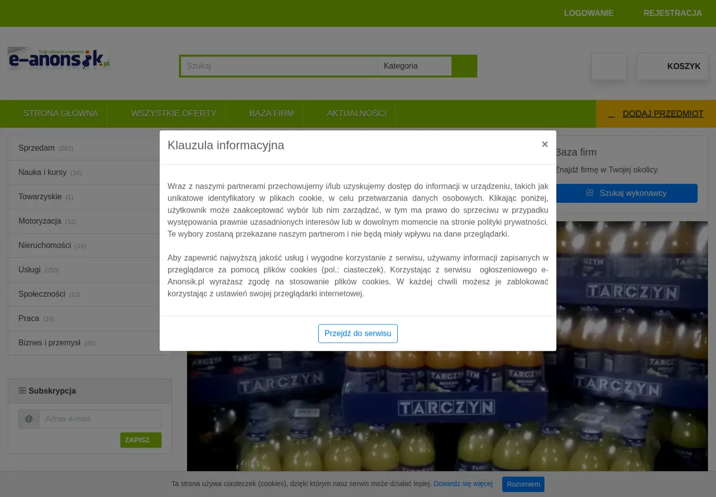 Screenshot of e-anonsik.pl