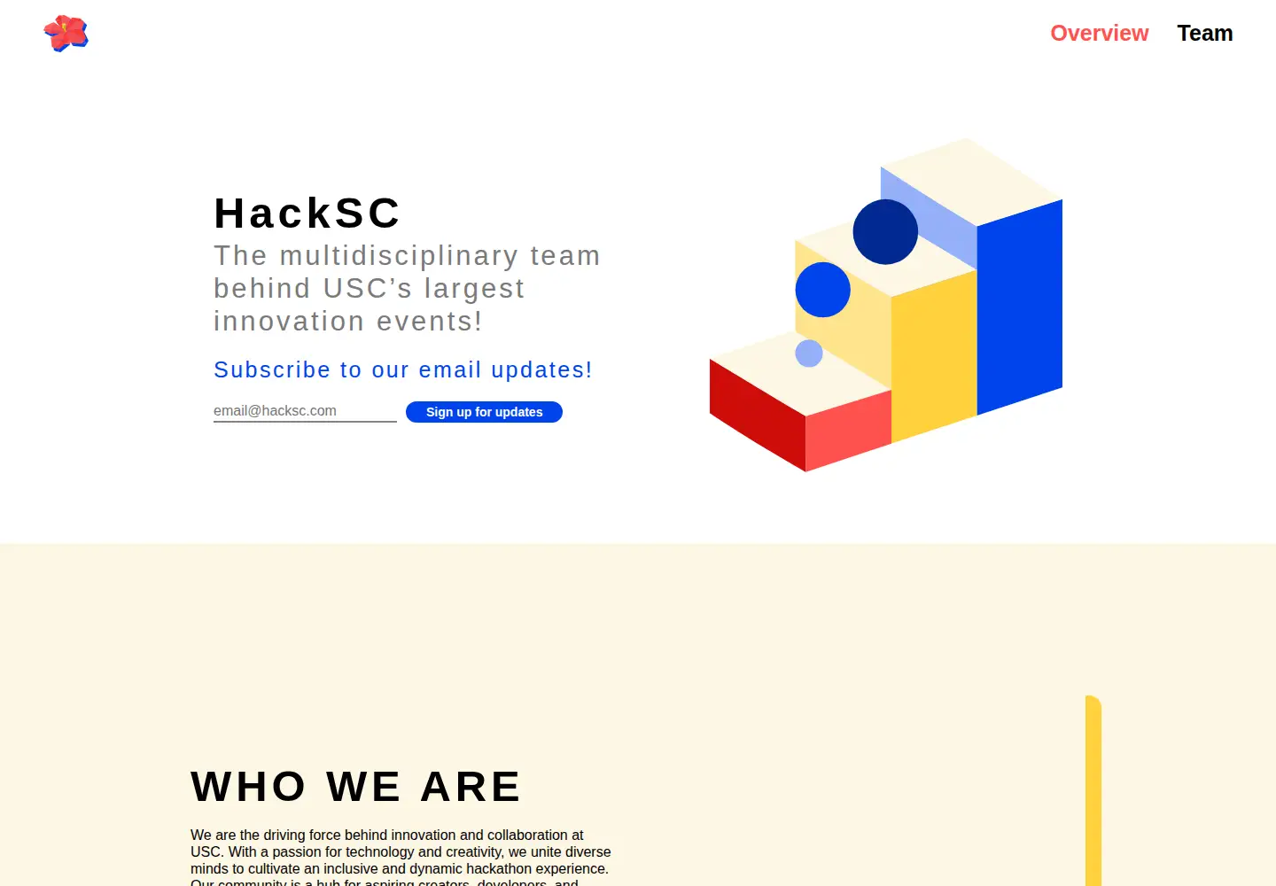 Captured homepage of hacksc.com in the current scan
