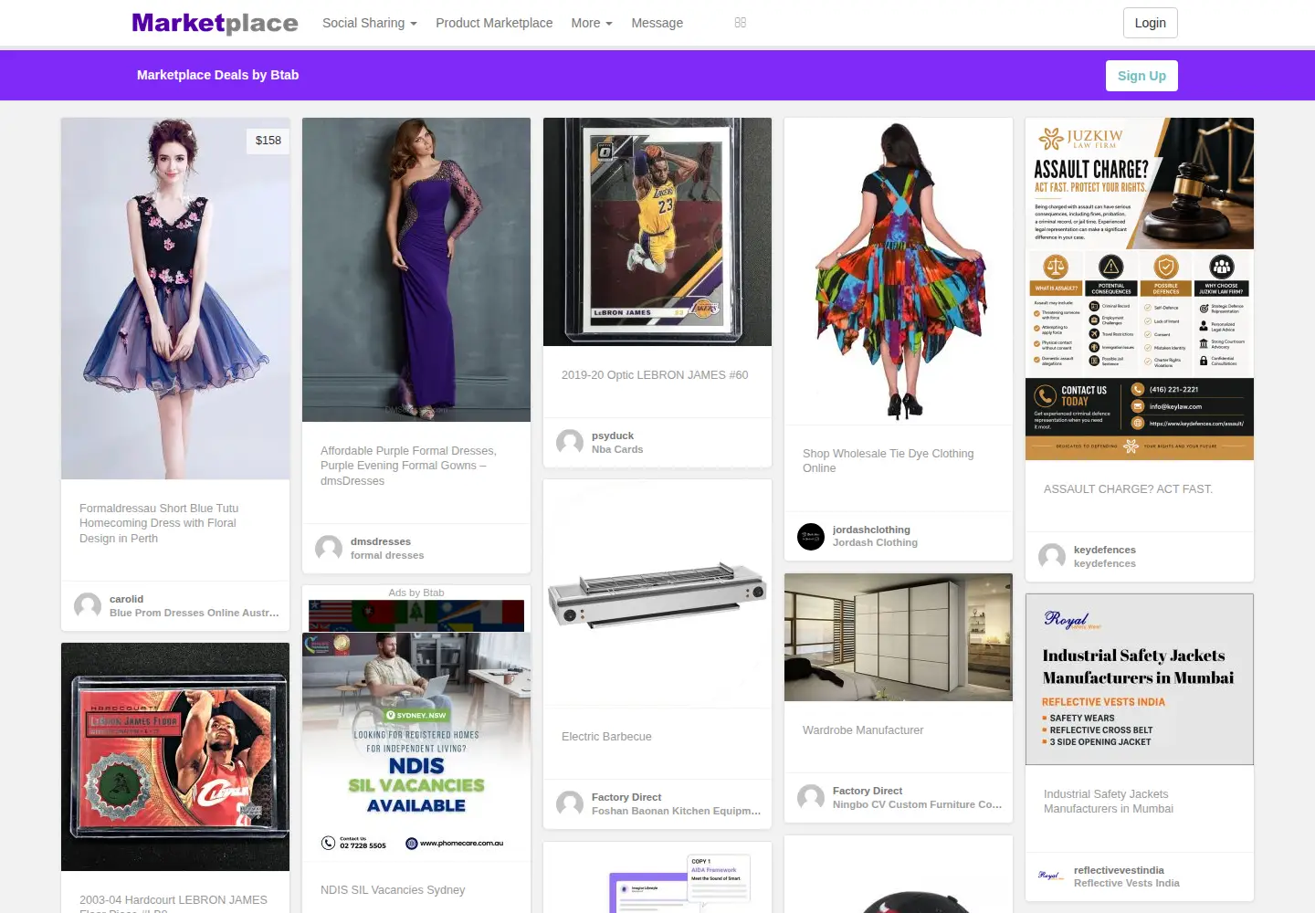 Screenshot of marketplace.deals