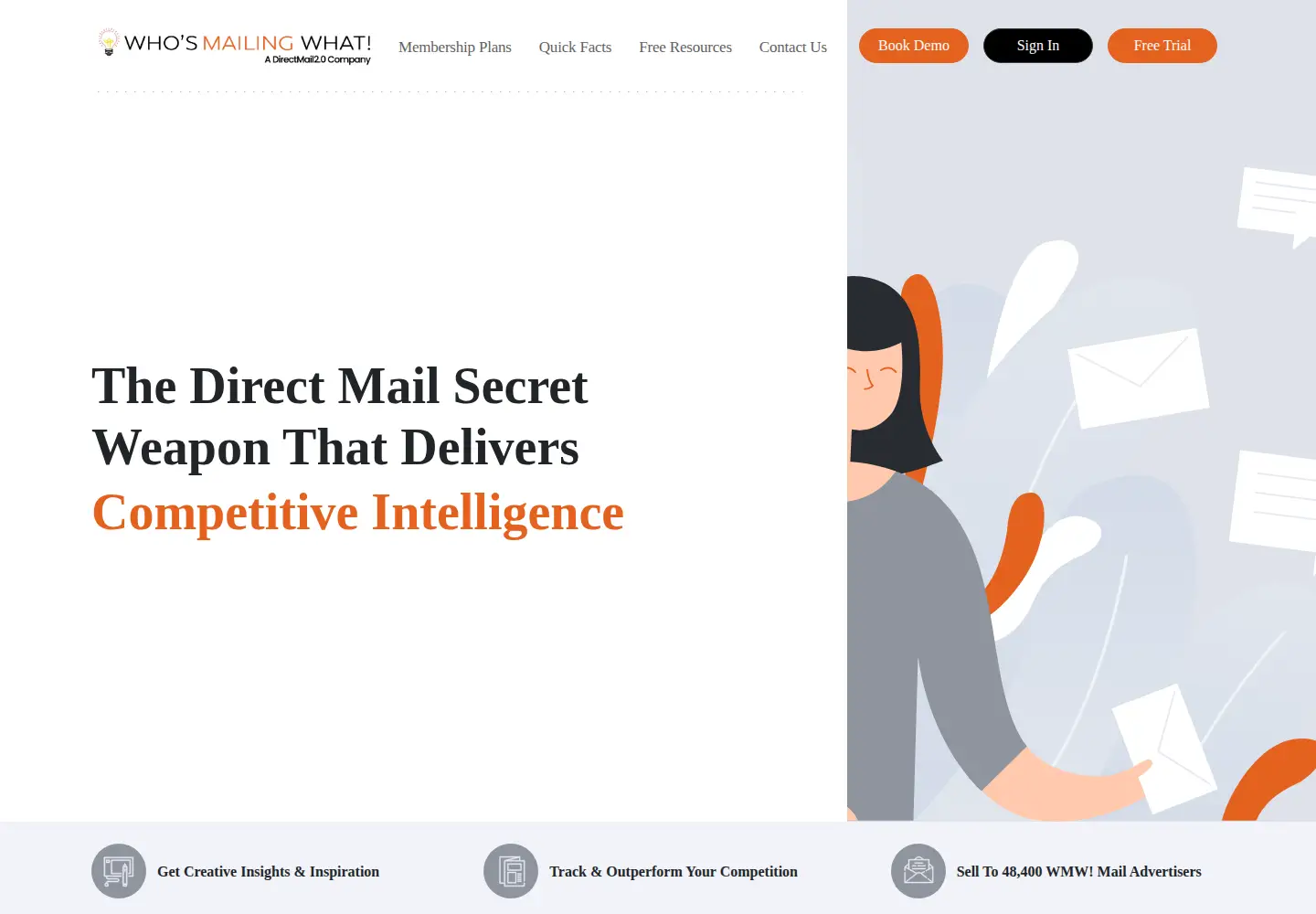 Screenshot of whosmailingwhat.com