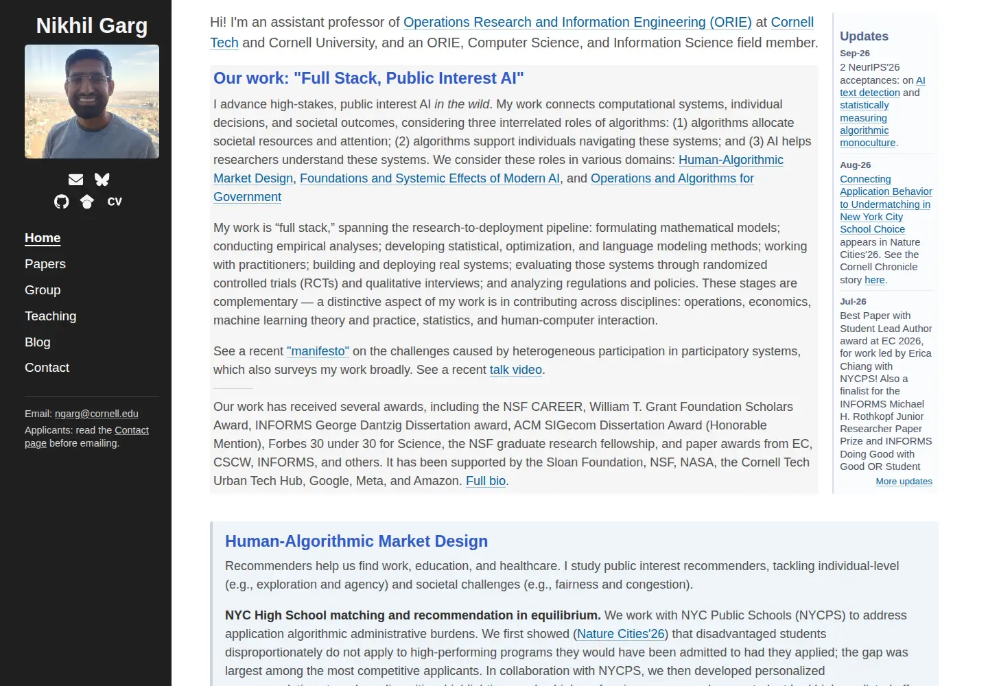 Screenshot of gargnikhil.com