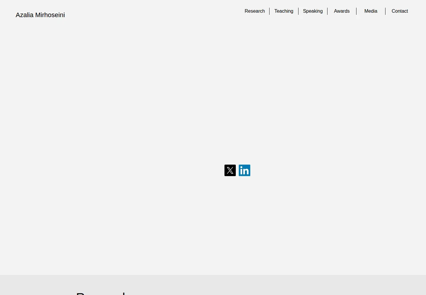 Screenshot of azaliamirhoseini.com