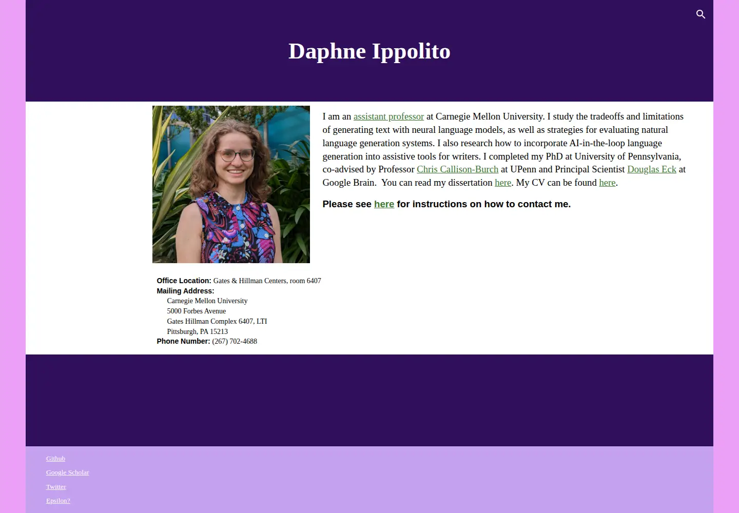 Screenshot of daphnei.com