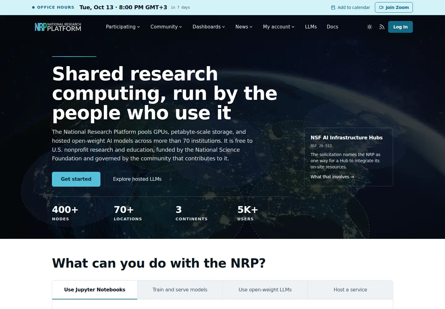 Screenshot of nrp.ai