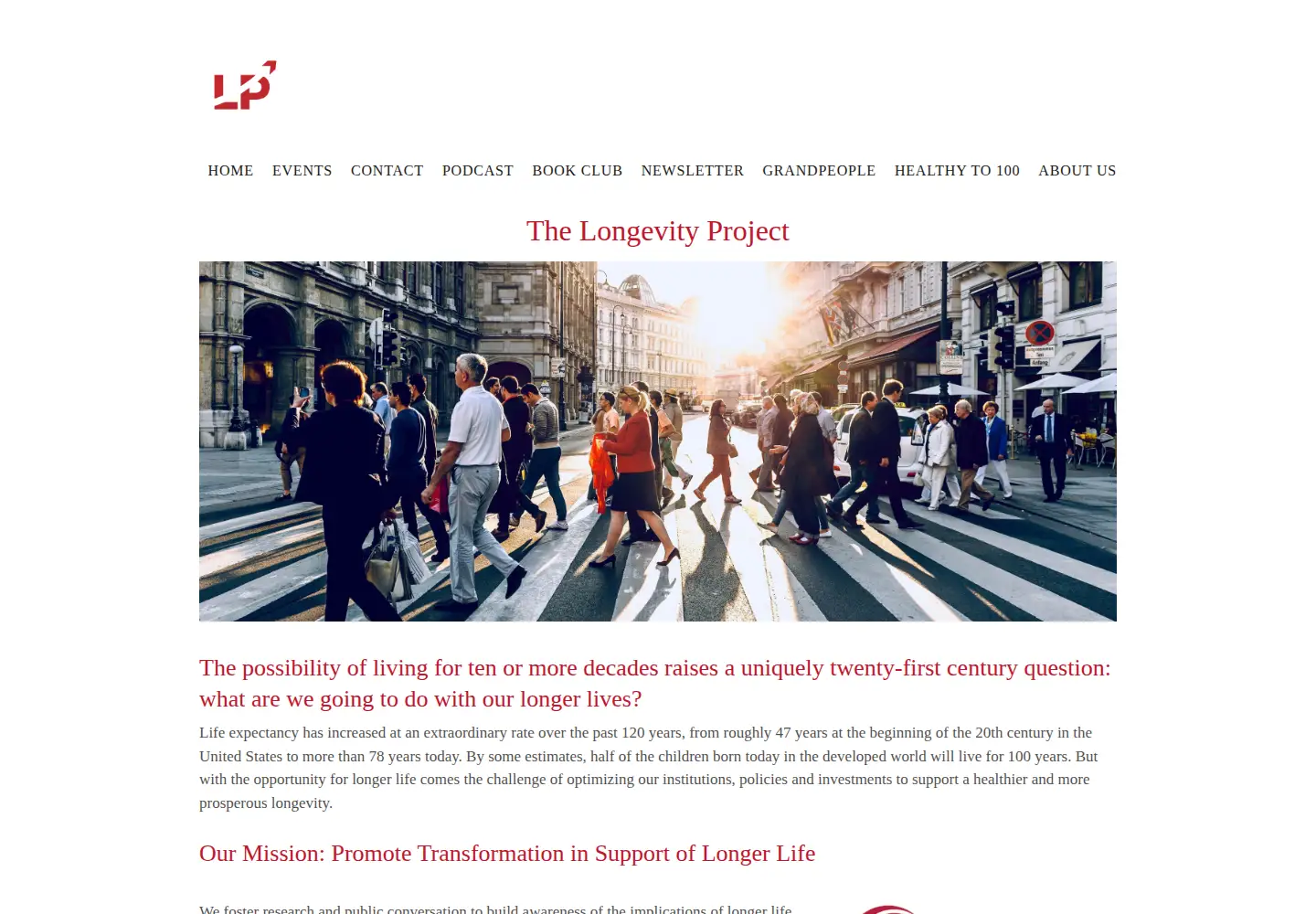 Screenshot of longevity-project.com