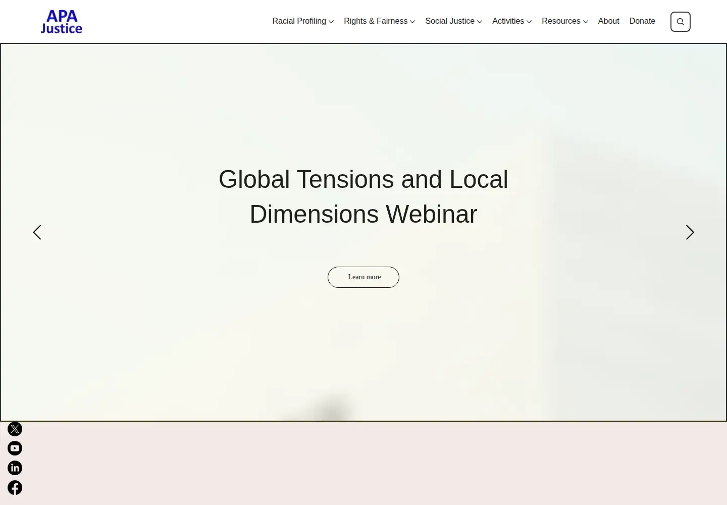 Screenshot of apajustice.org