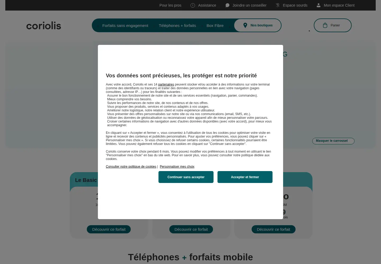 Screenshot of coriolis.com