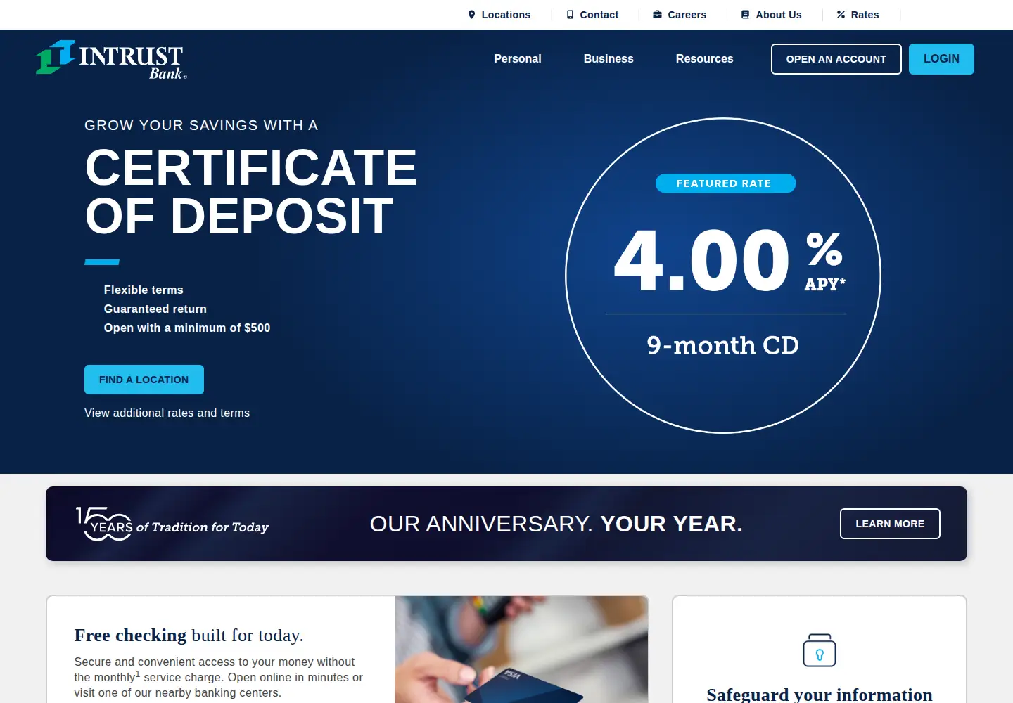 Screenshot of intrustbank.com