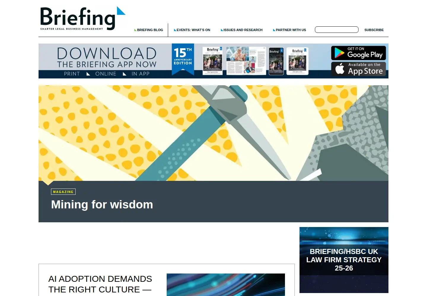 Screenshot of briefing.co.uk