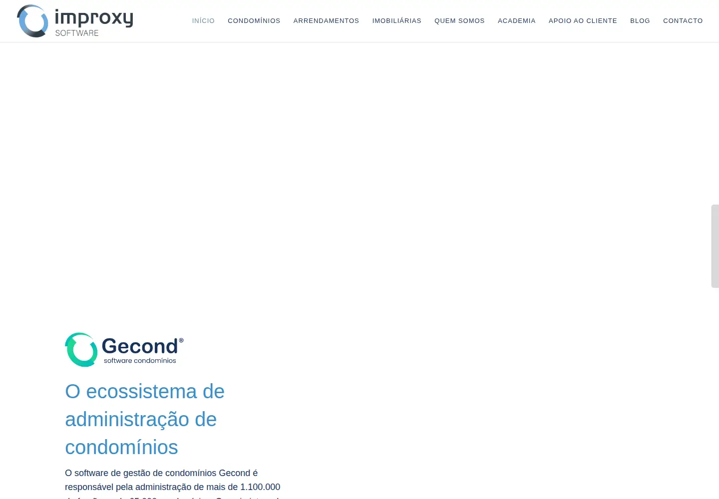 Captured homepage of improxy.com in the current scan