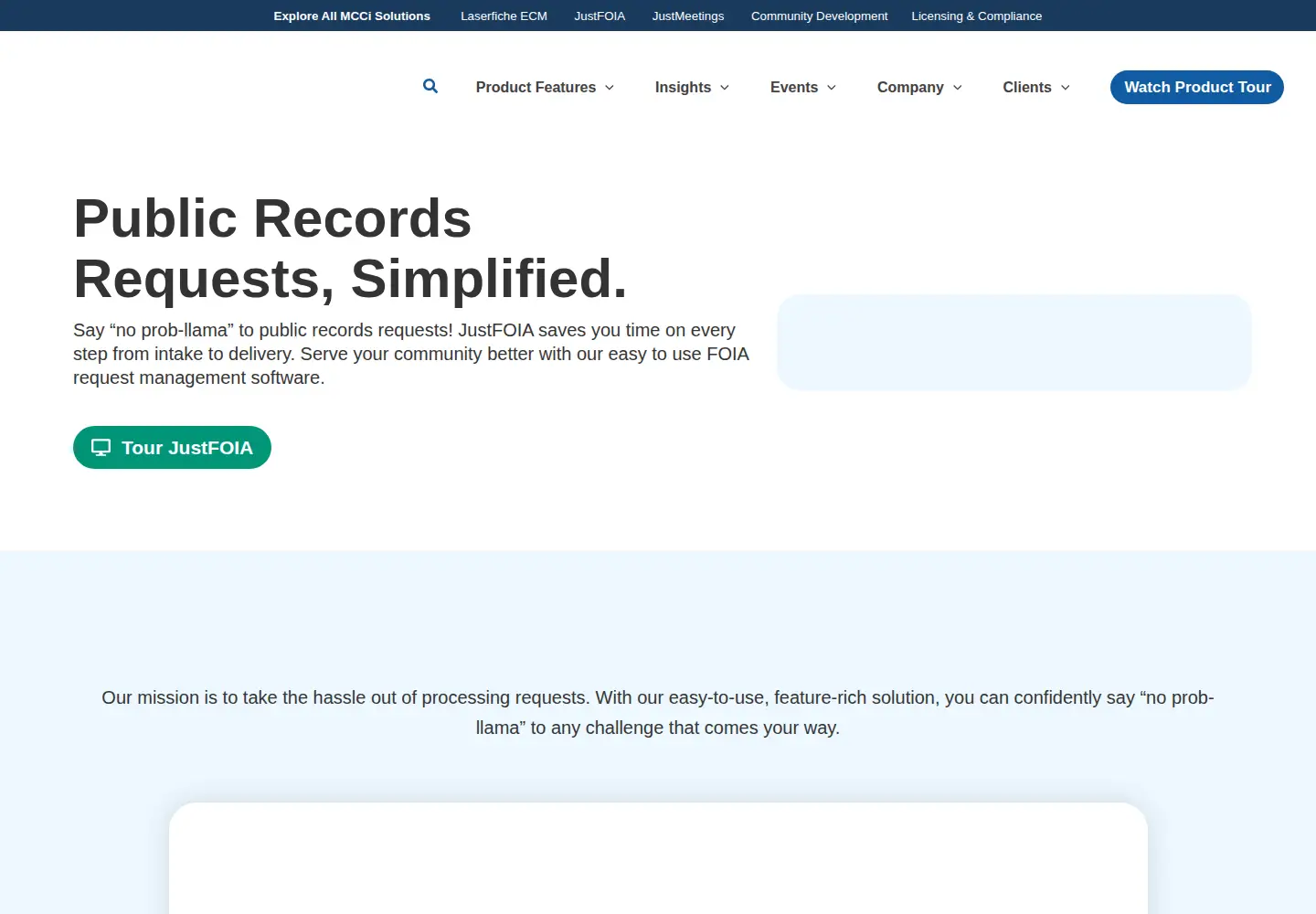 Screenshot of justfoia.com