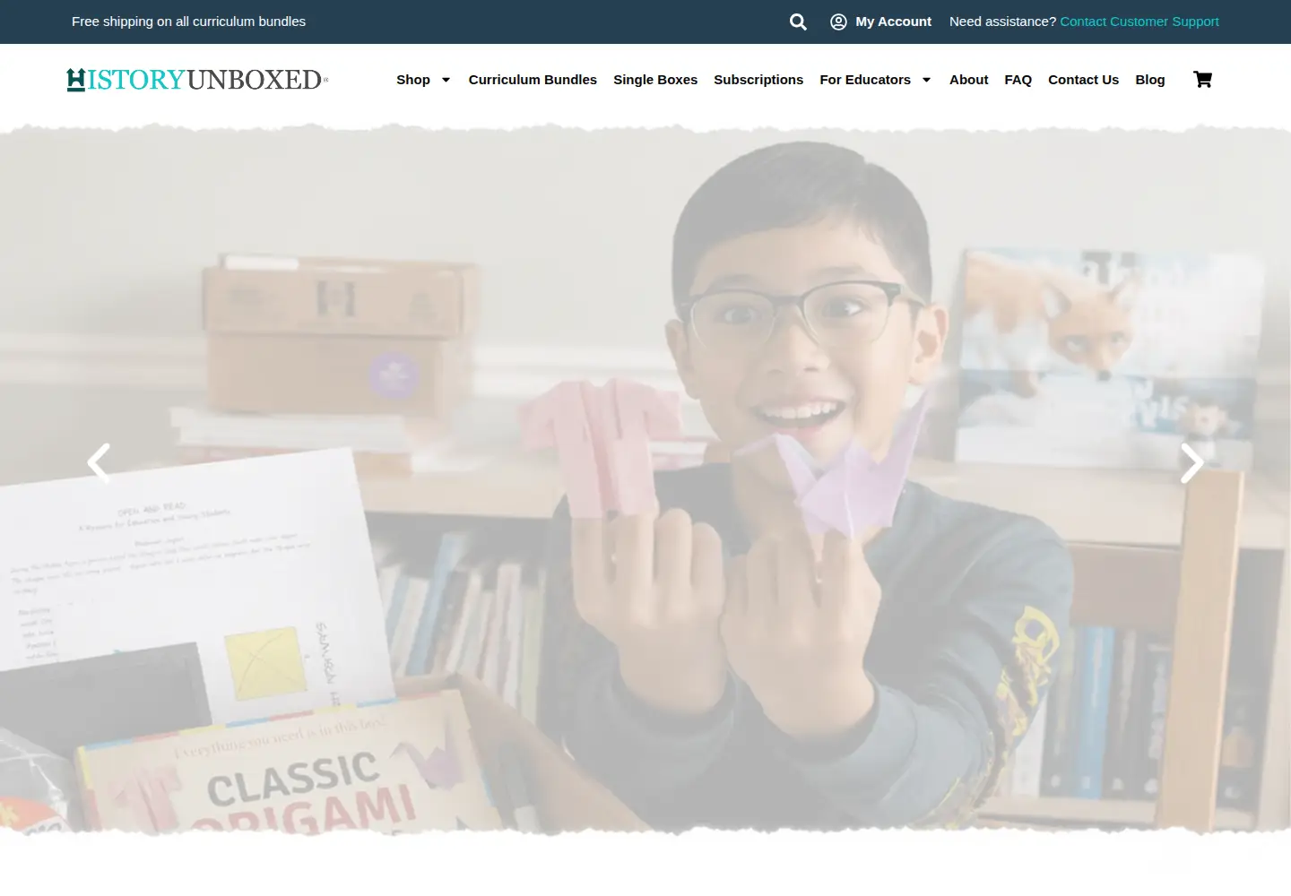 Screenshot of historyunboxed.com