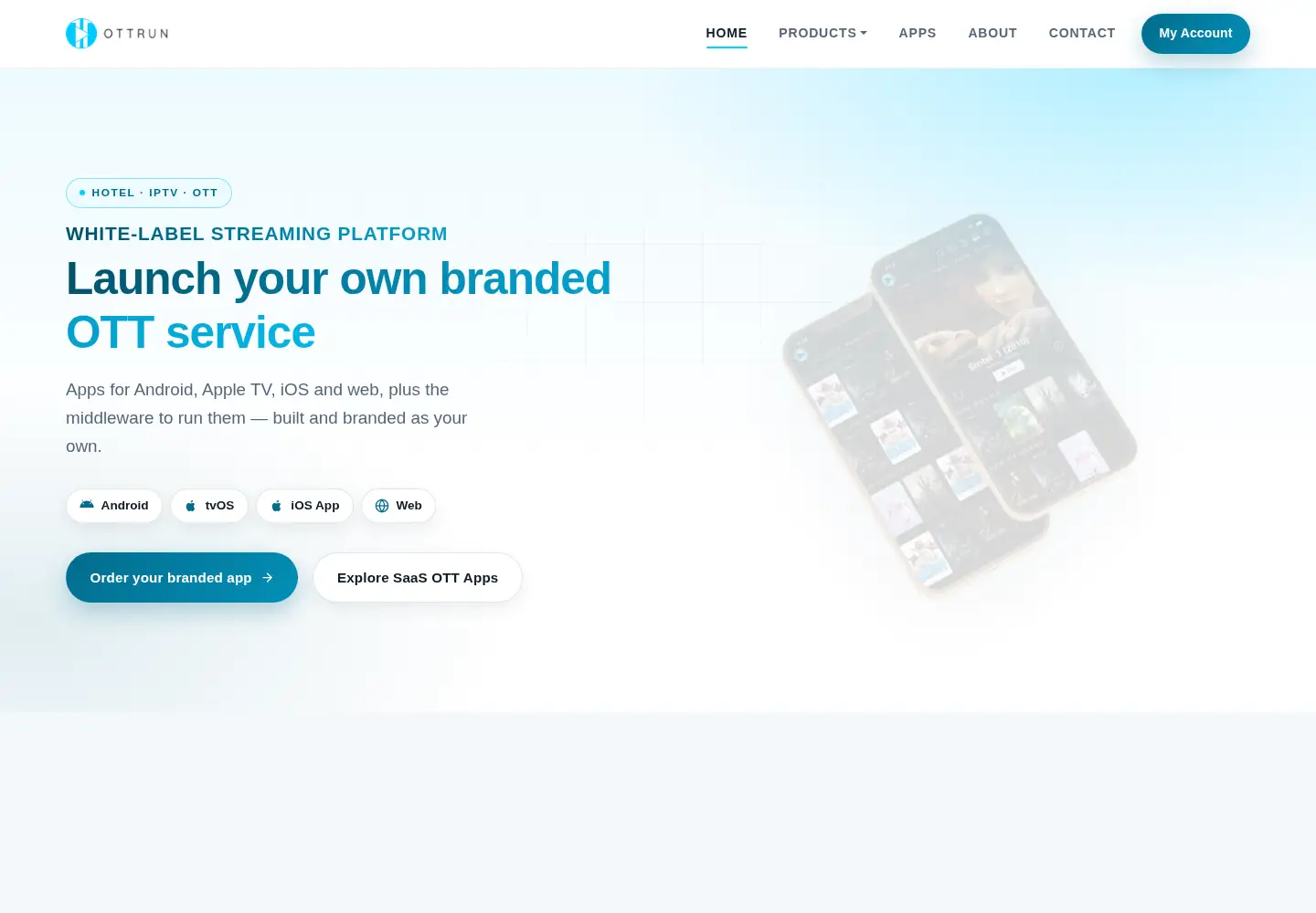 Screenshot of ottrun.com