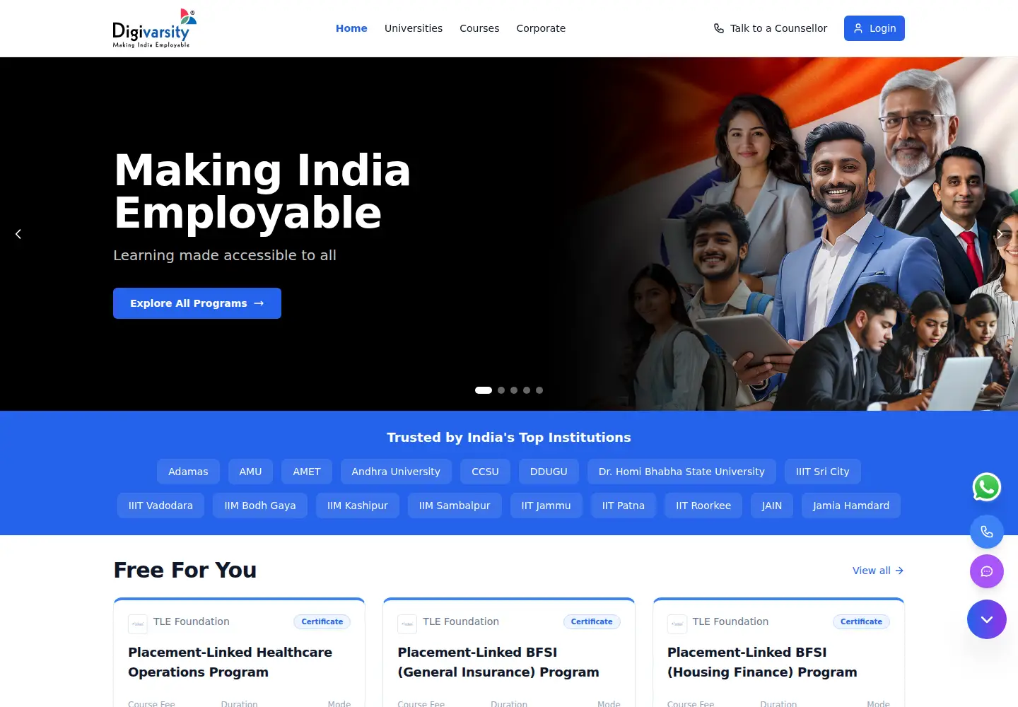 Screenshot of digivarsity.com