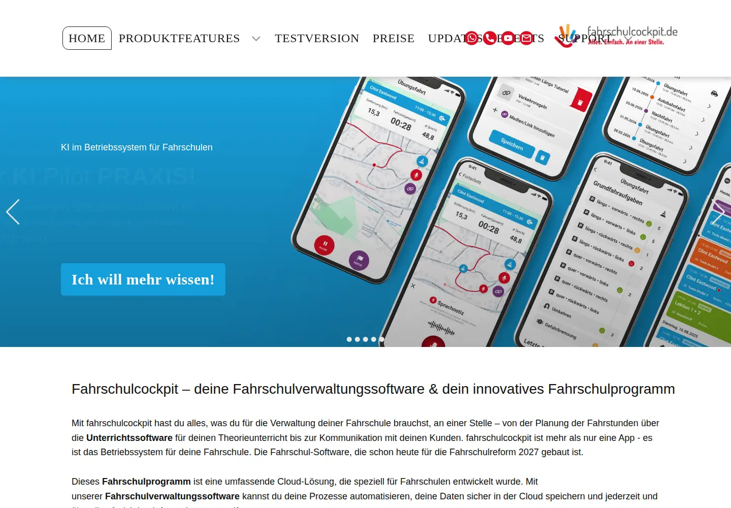 Screenshot of fahrschulcockpit.de