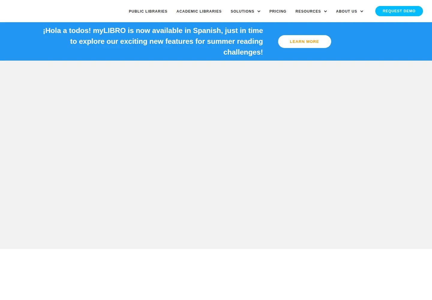 Screenshot of mylibro.com