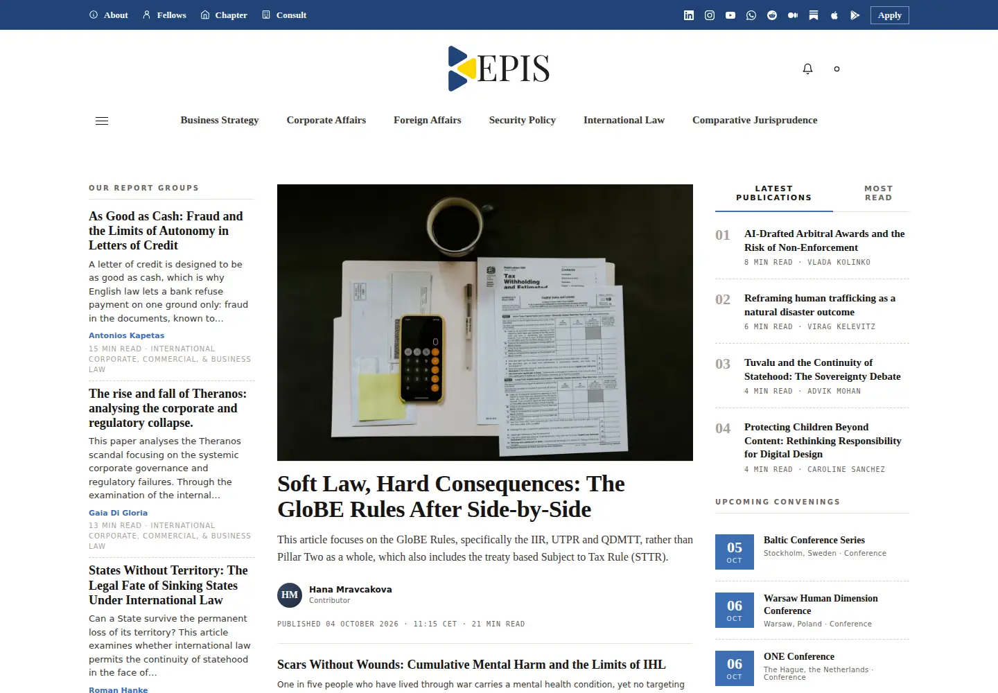Screenshot of epis-thinktank.com