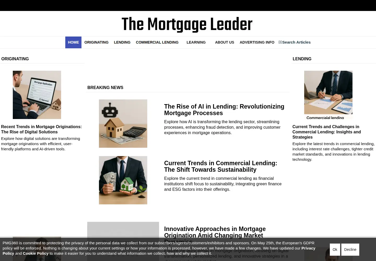 Screenshot of themortgageleader.com