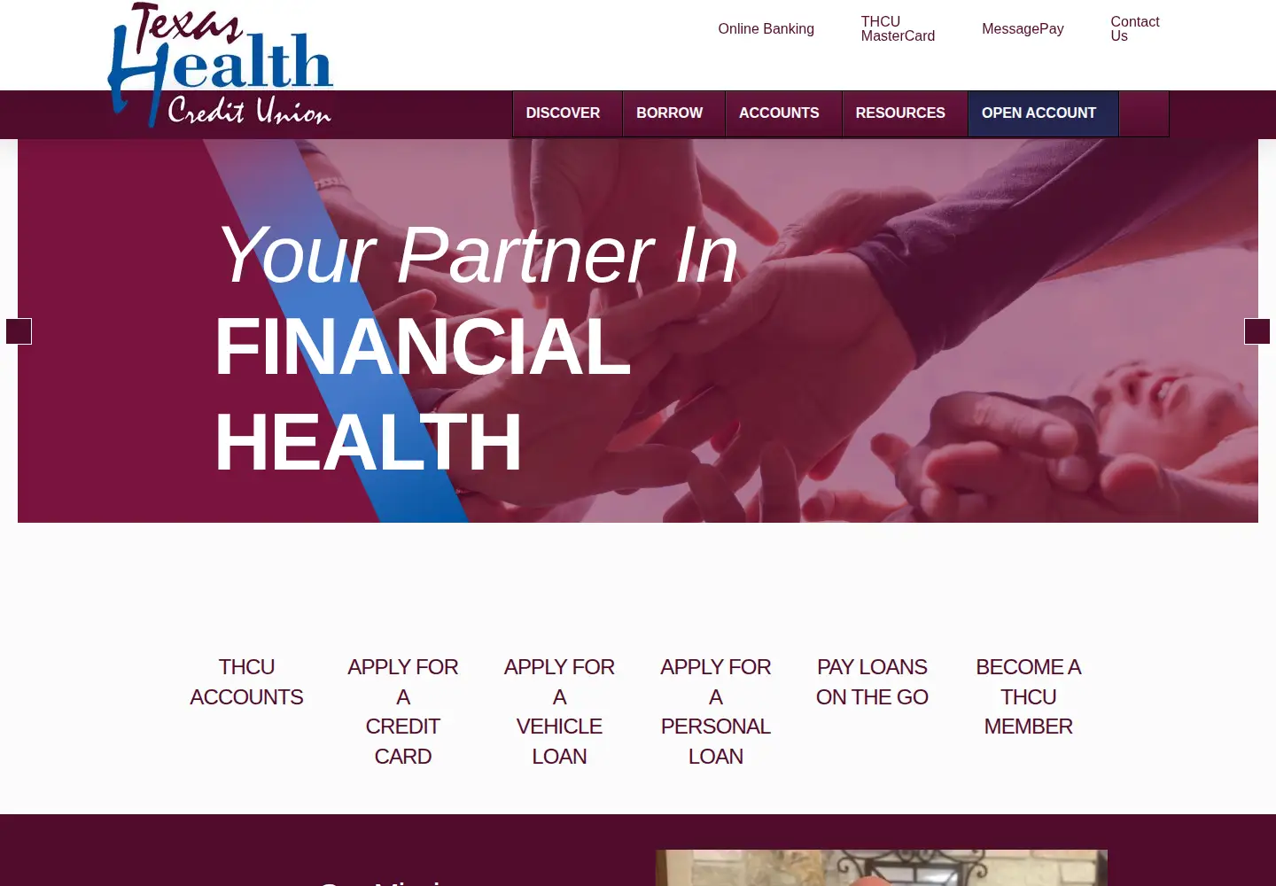 Screenshot of thcu.org