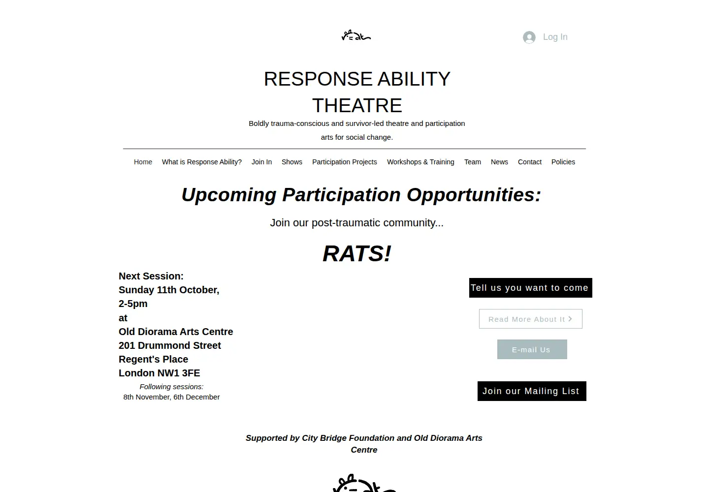 Screenshot of responseabilitytheatre.com