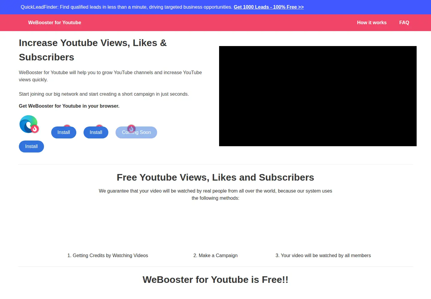Captured homepage of getwebooster.com in the current scan