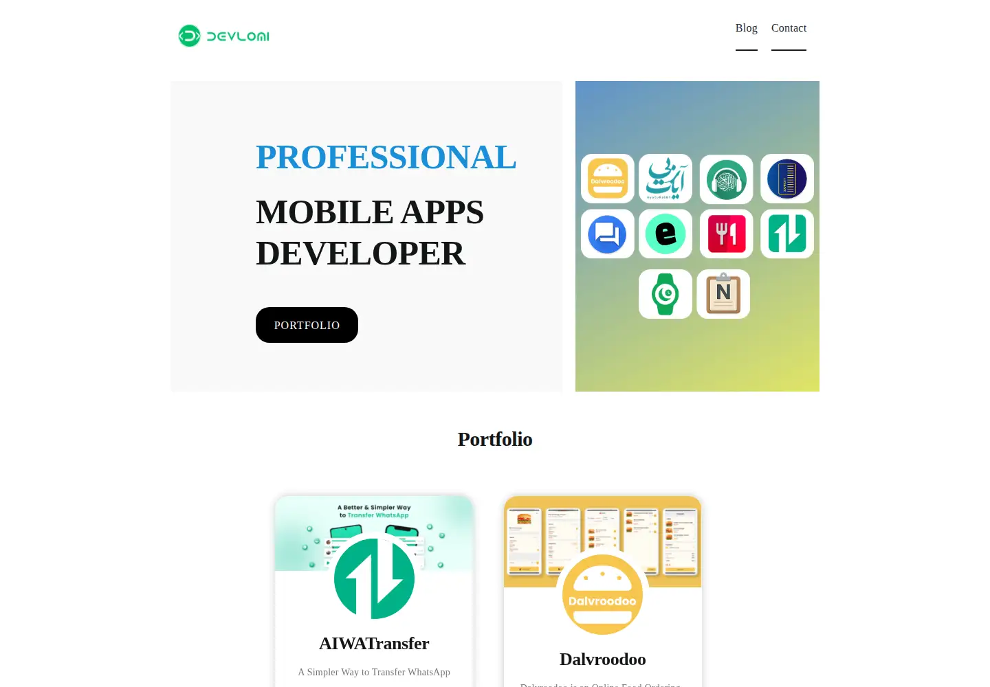 Screenshot of devlomi.com