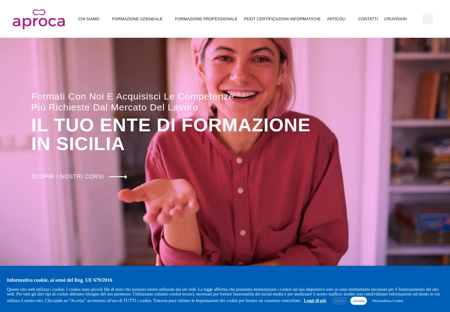 Captured homepage of enteaproca.it in the current scan