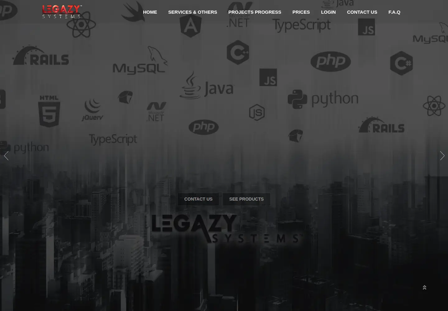 Captured homepage of legazy.systems in the current scan