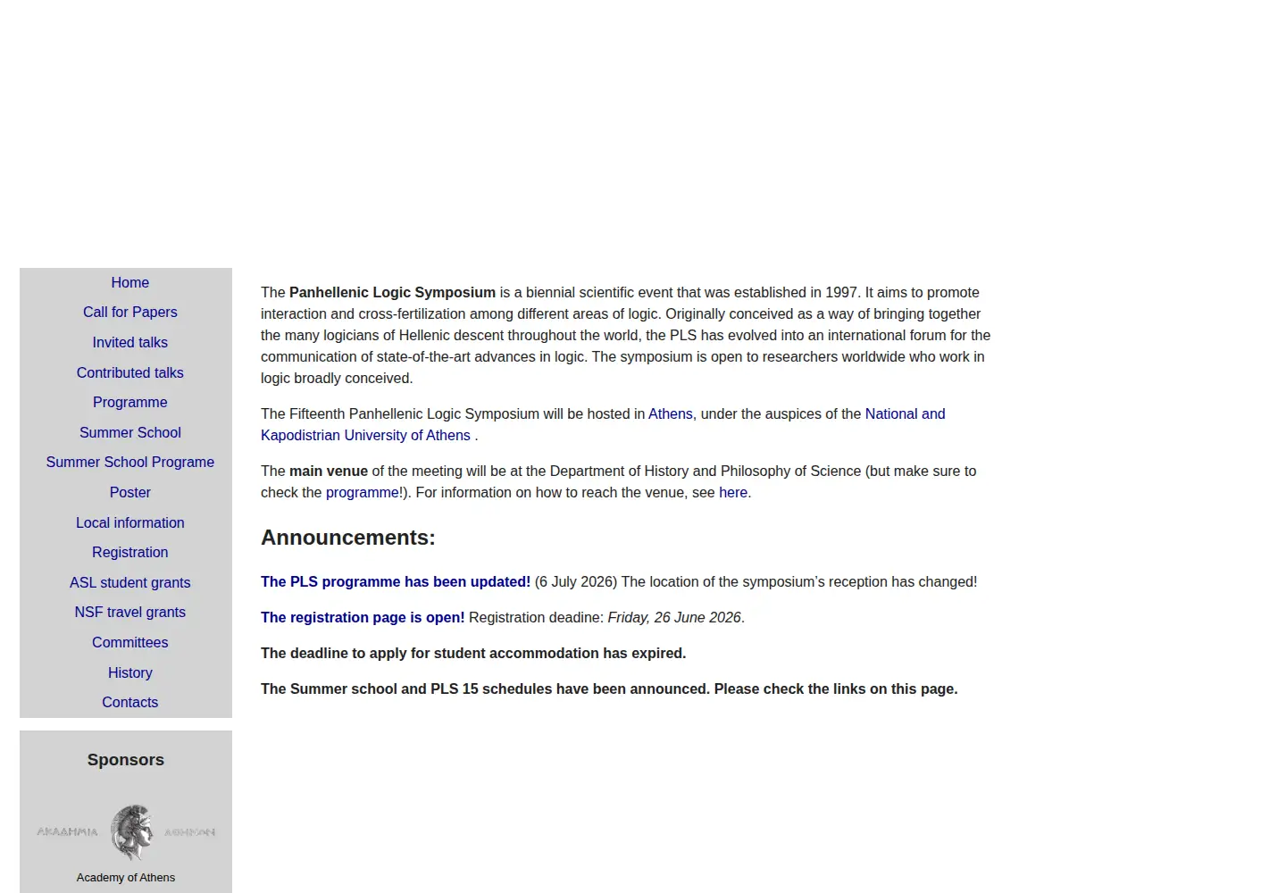 Screenshot of panhellenic-logic-symposium.org