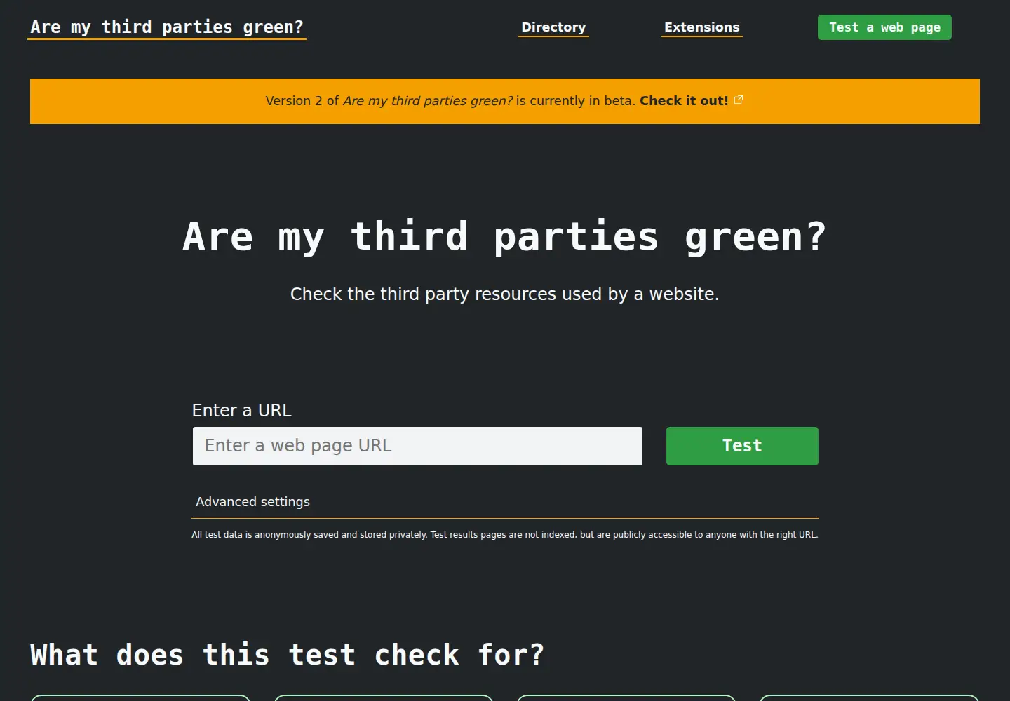 Screenshot of aremythirdpartiesgreen.com