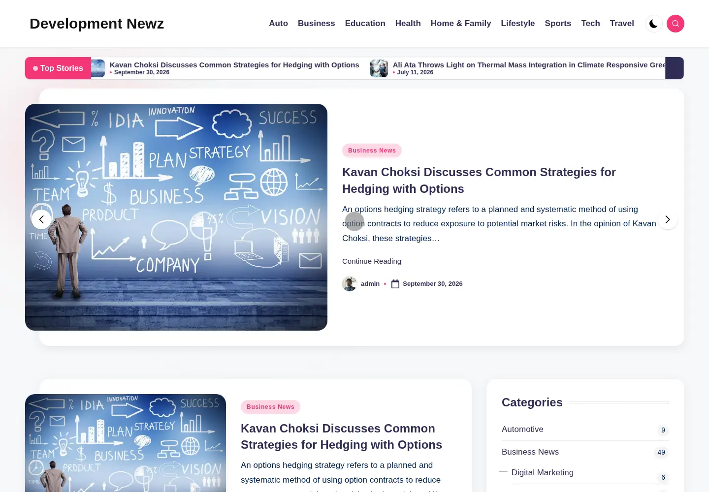 Captured homepage of developmentblog.net in the current scan