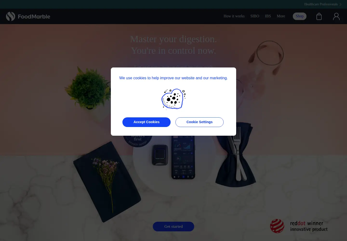 Screenshot of foodmarble.com