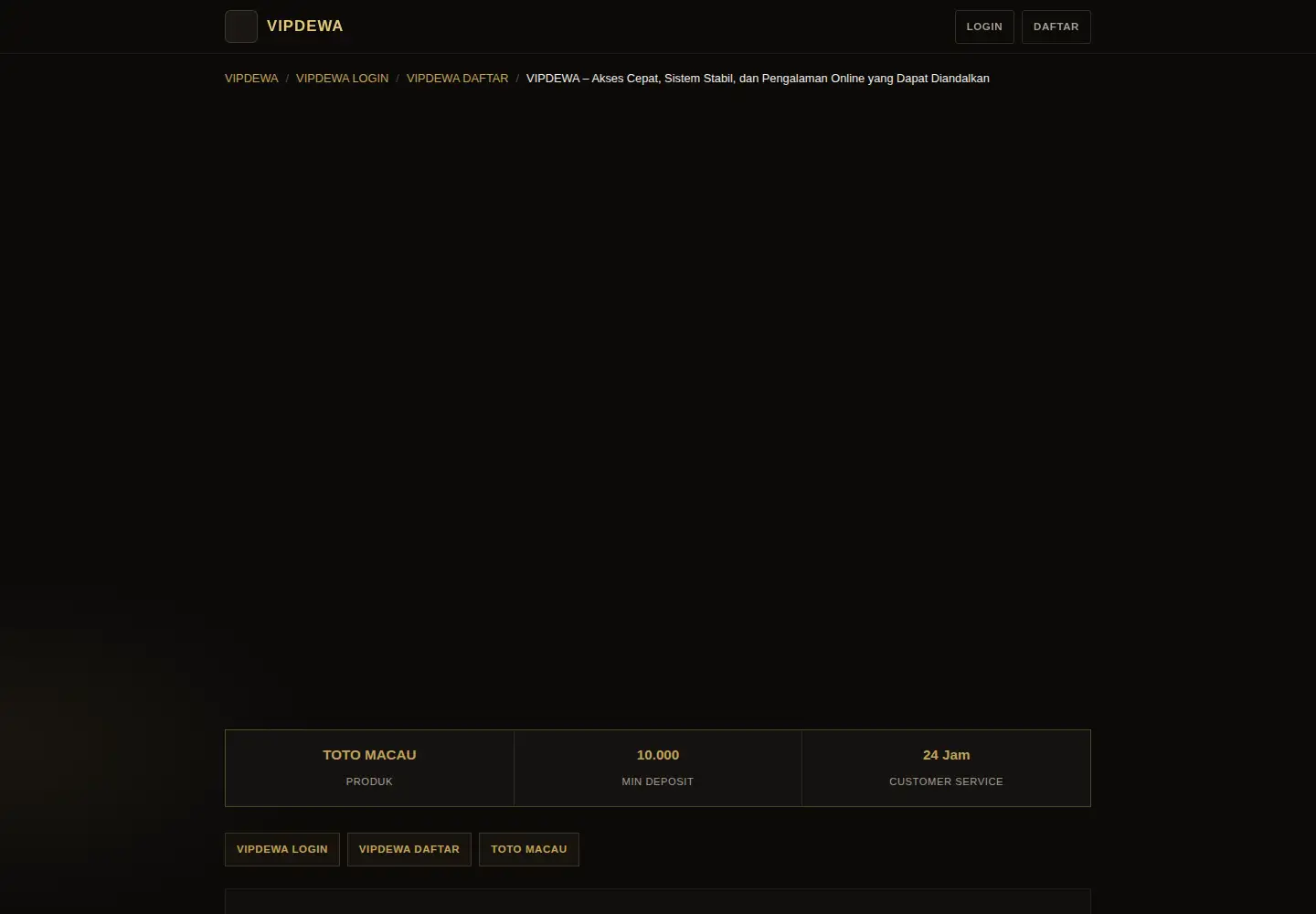 Captured homepage of vipdewa.org in the current scan