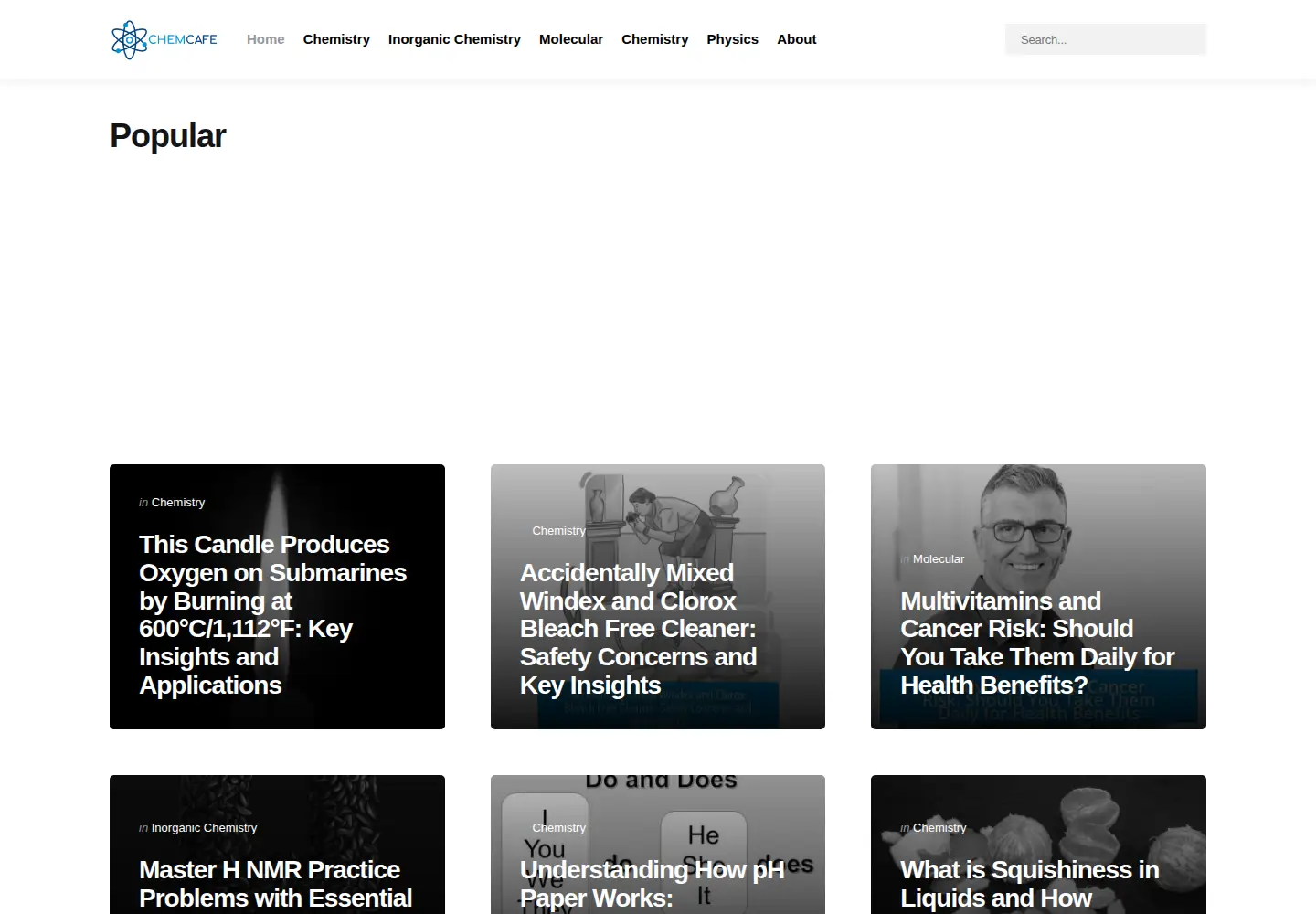 Screenshot of chemcafe.net
