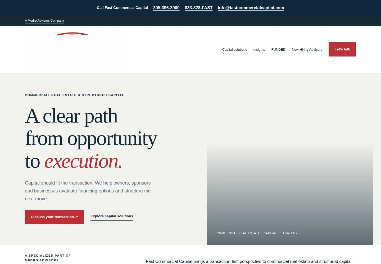 Screenshot of fastcommercialcapital.com