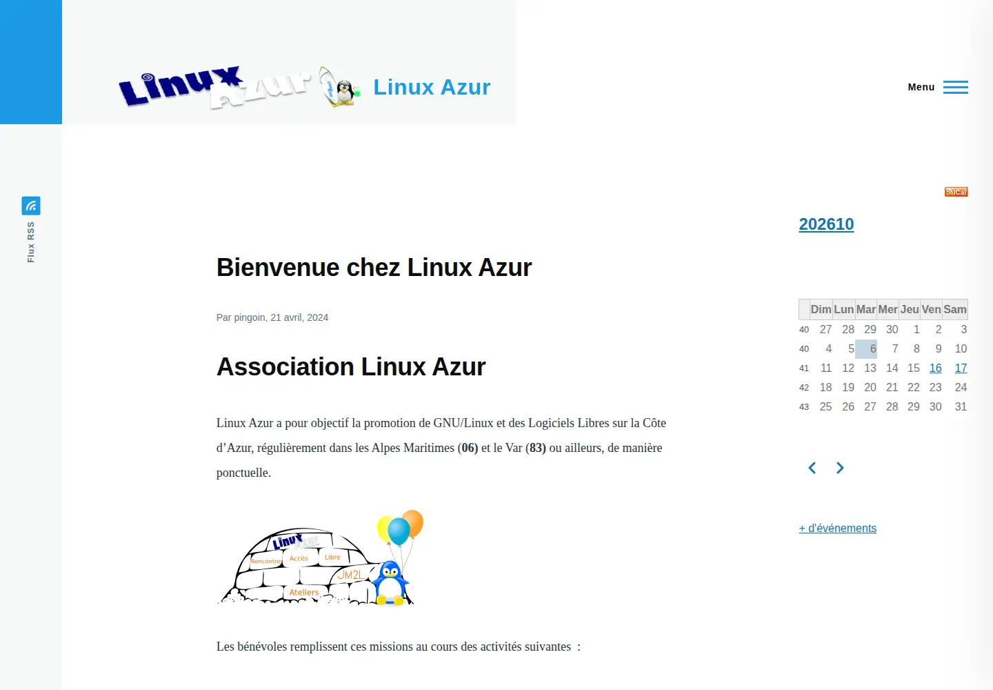 Screenshot of linux-azur.org