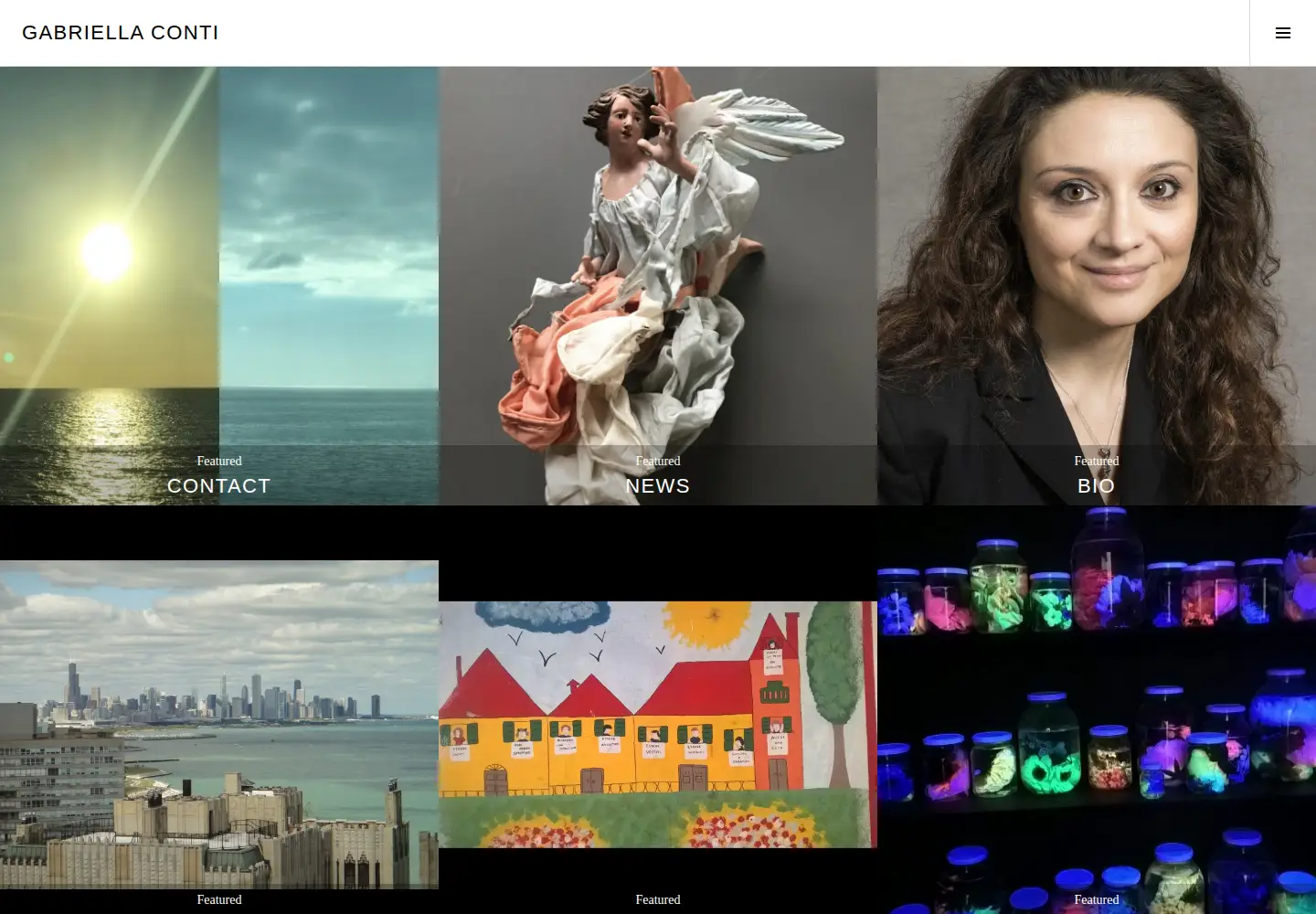 Captured homepage of gabriellaconti.org in the current scan