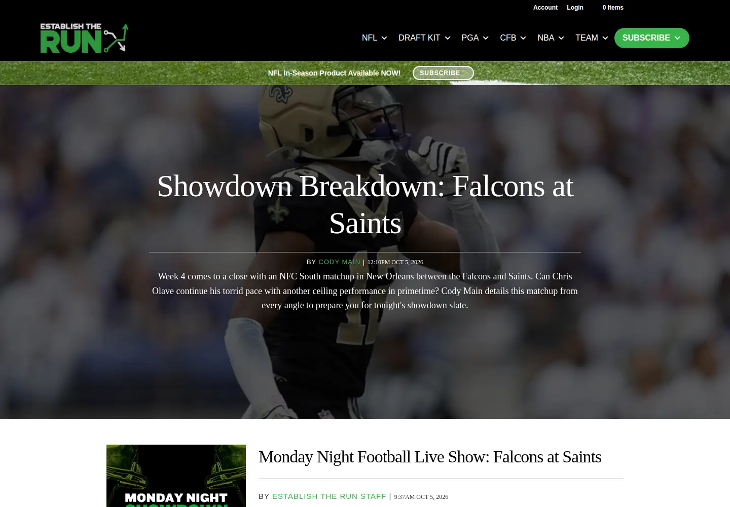 Screenshot of establishtherun.com