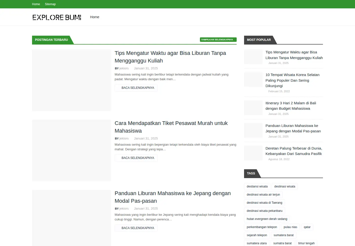Screenshot of explorebumi.id