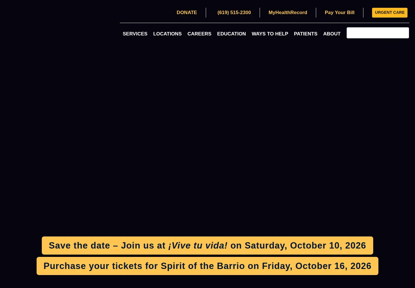 Captured homepage of fhcsd.org in the current scan