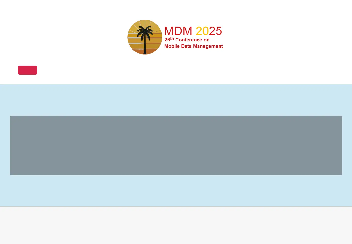 Captured homepage of mdmconferences.org in the current scan