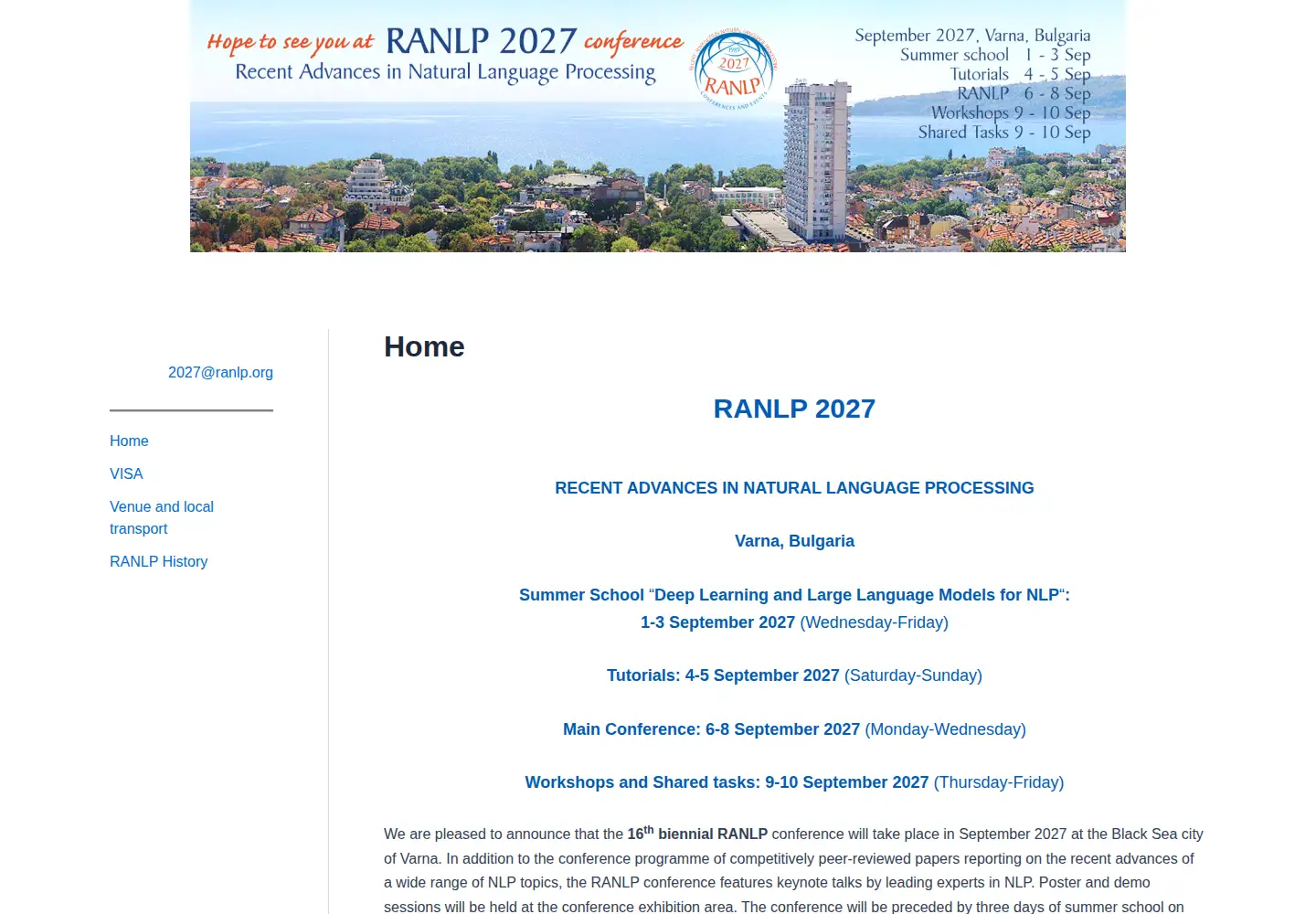 Screenshot of ranlp.org
