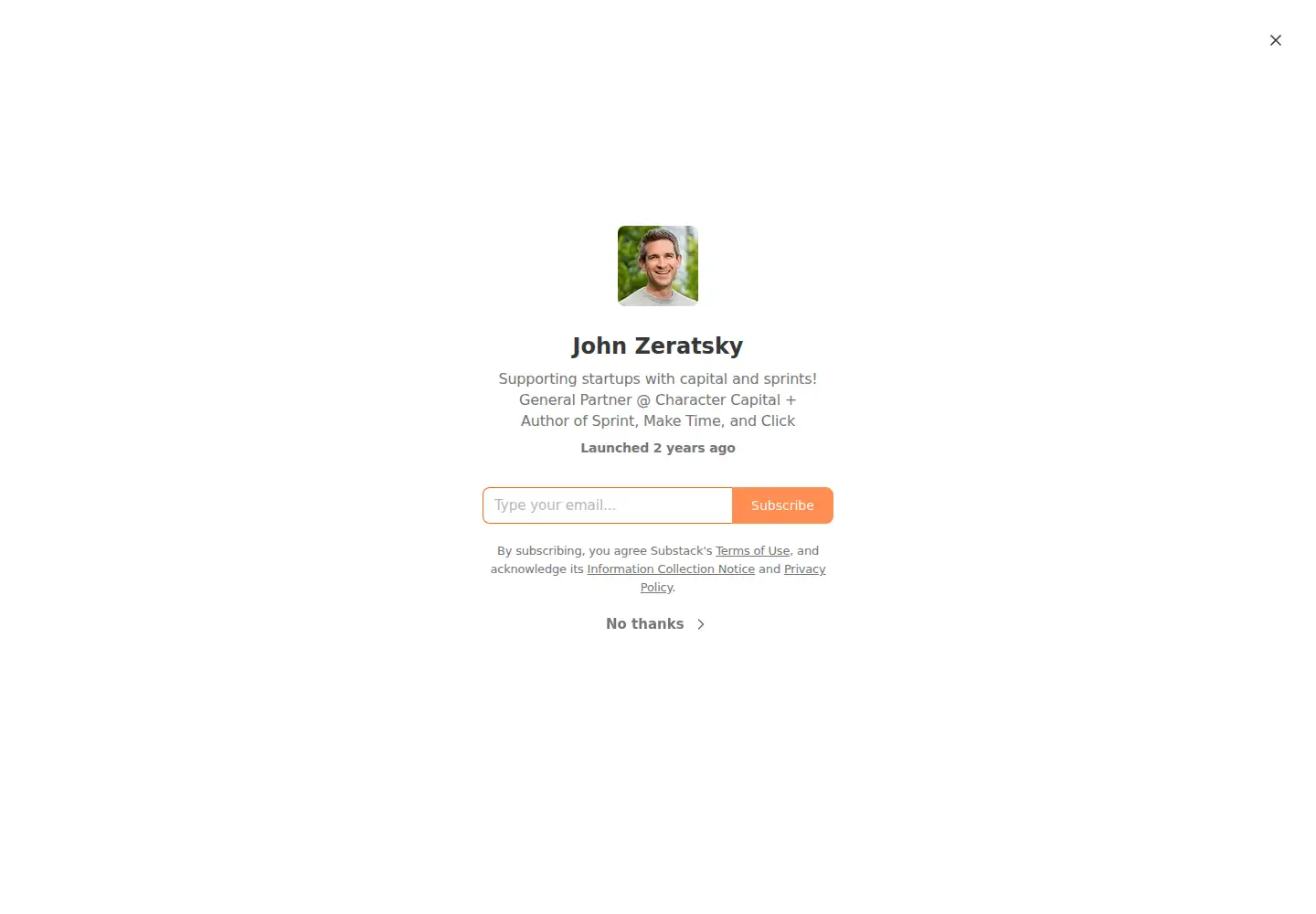 Screenshot of johnzeratsky.com
