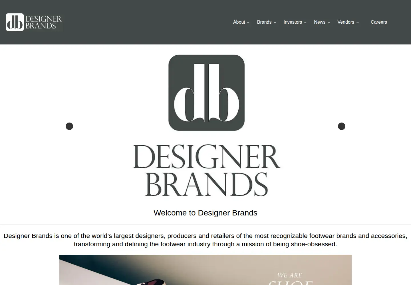 Screenshot of designerbrands.com