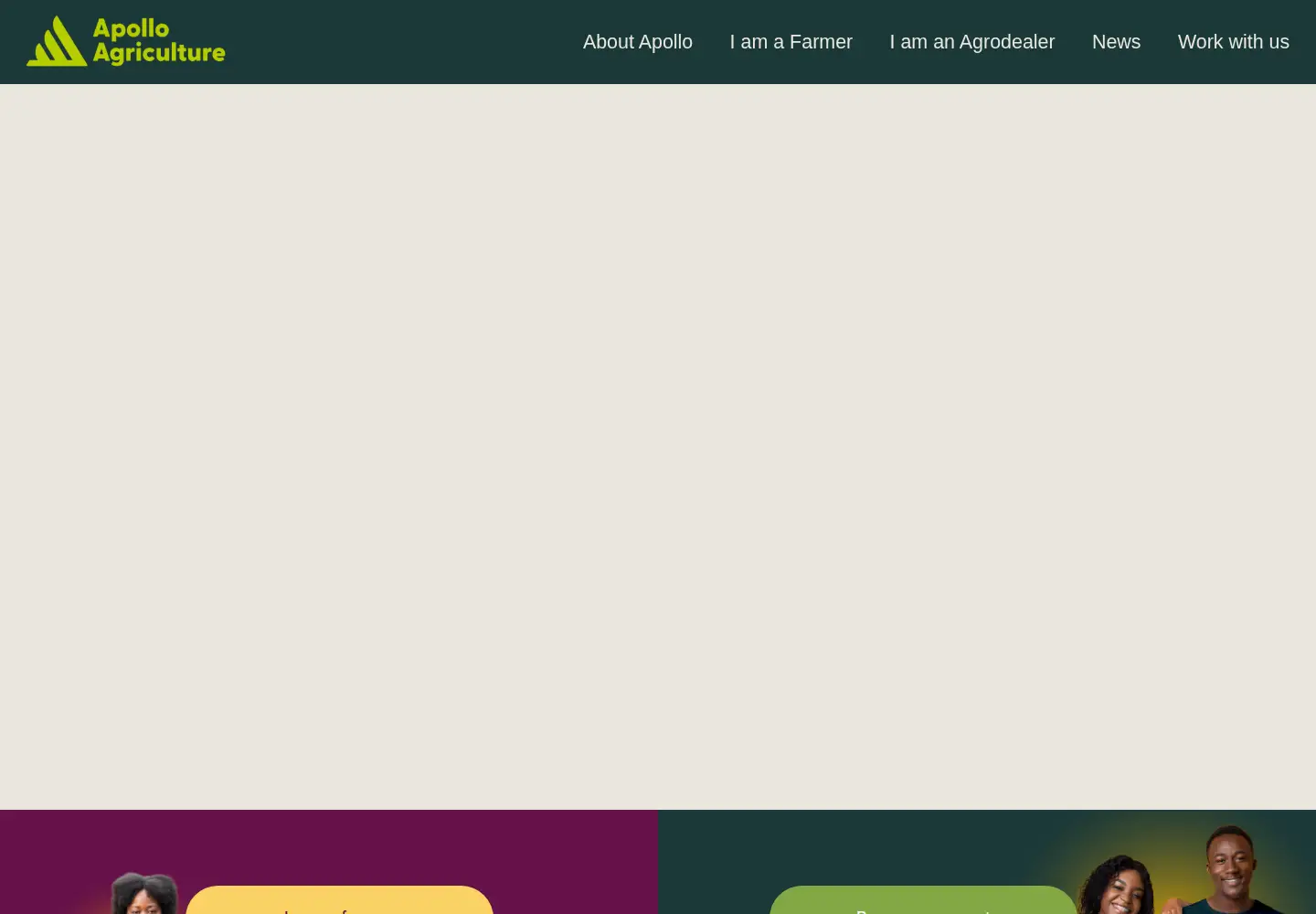 Screenshot of apolloagriculture.com