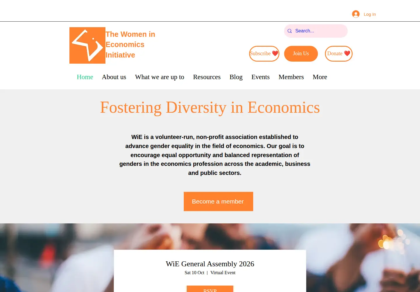Screenshot of women-in-economics.com