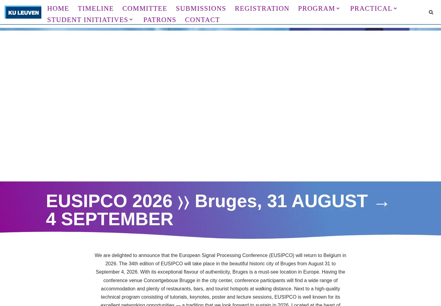 Screenshot of eusipco2026.org